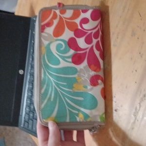 Thirty-One Save Your Way coupon clutch wallet 31 inserts island DaMask retired